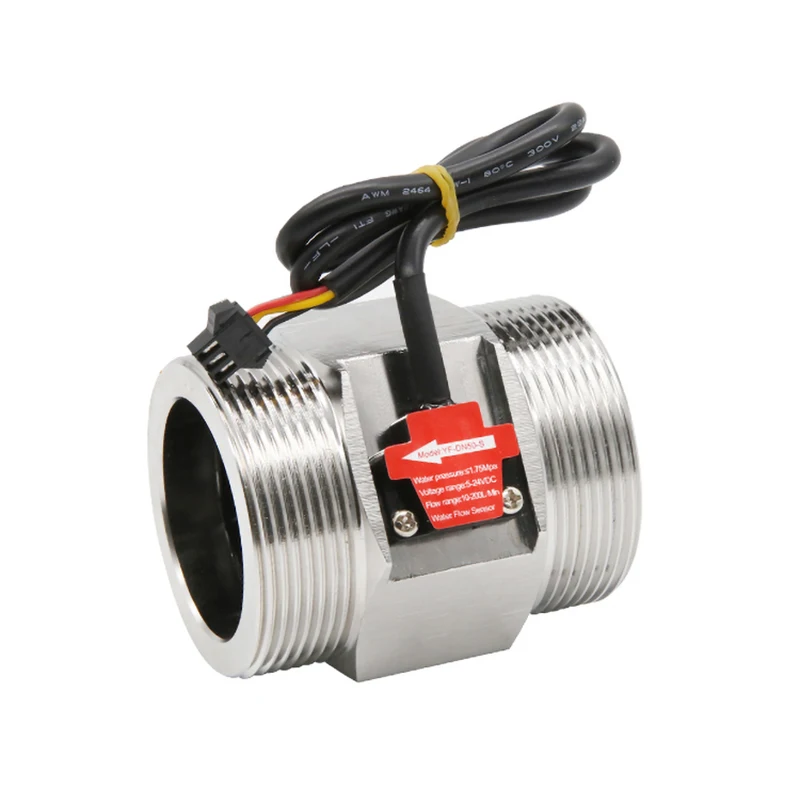 Imagem -04 - Polegada Hall Flow Sensor Sensor de Fluxo de Água Fluxômetro Controle Interruptor do Sensor Líquido Aço Inoxidável 2