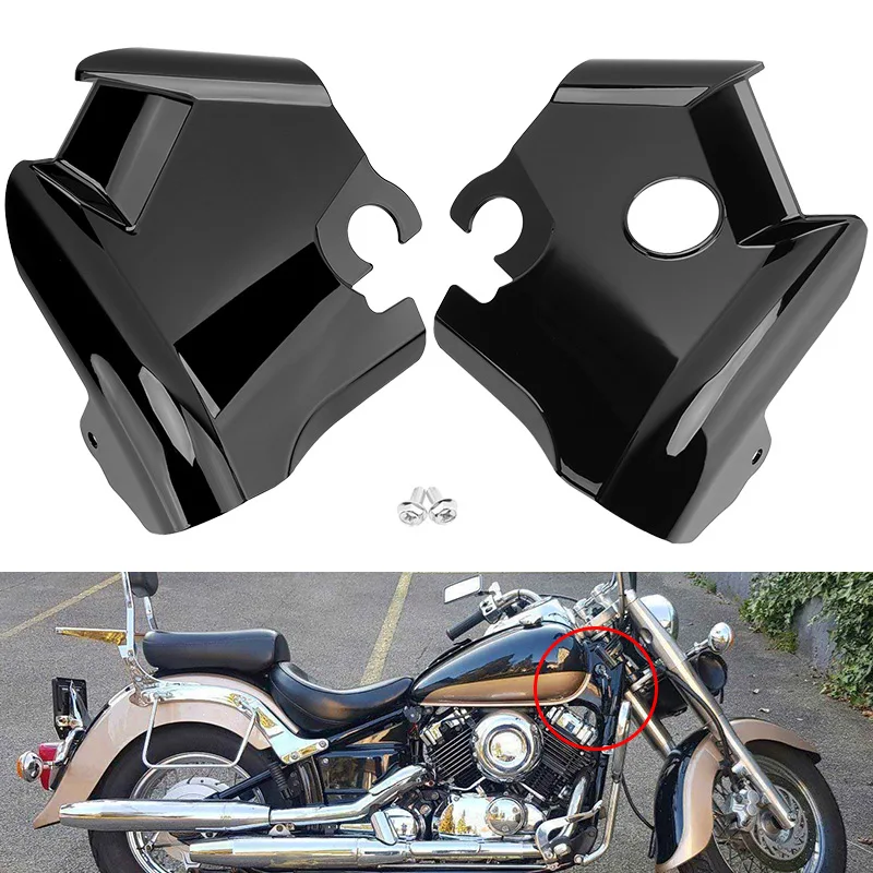 

Motorcycle Accessories Black Front Frame Side Cowl Neck Cover For Yamaha XVS650 Drag Star V-Star 650 Custom Classic 1996-2008