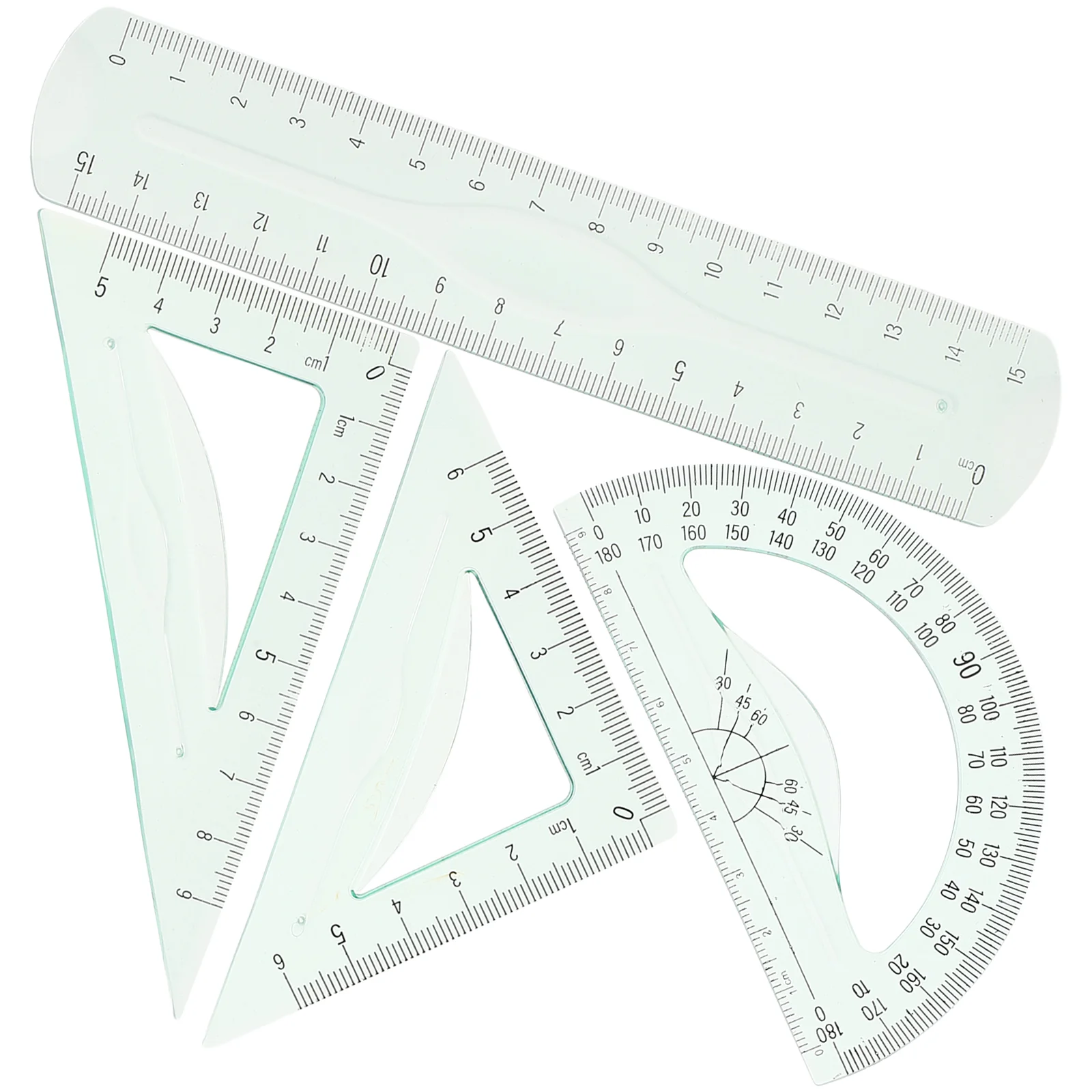 Soft Ruler and Protractor School Geometry Office Triangular Measuring Rulers Precise Must Have