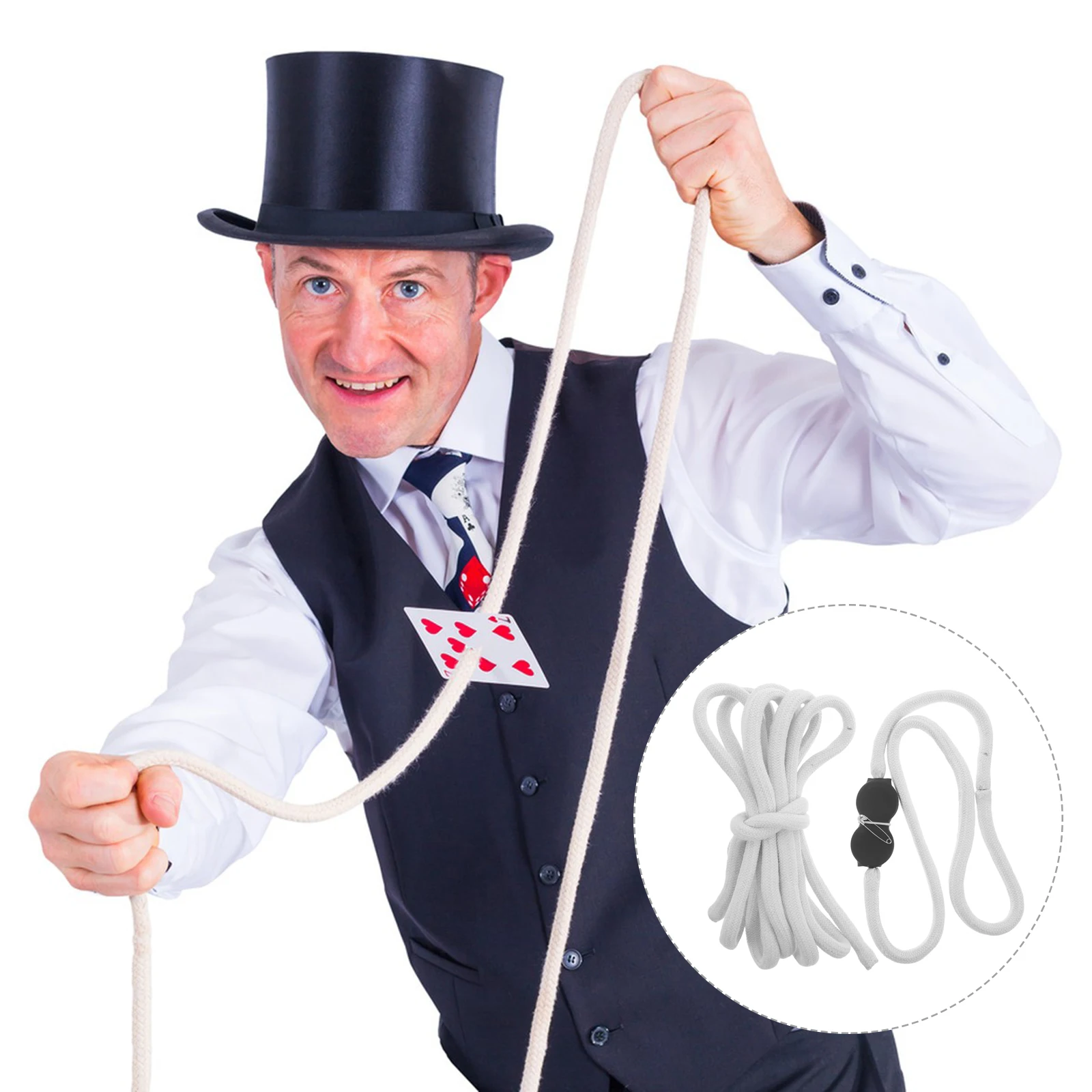 

Rope Props Stiffened Trick Rope For Comedy Stage Party Birthday Gag Prop Solid Hard Makers Joke Entertainer