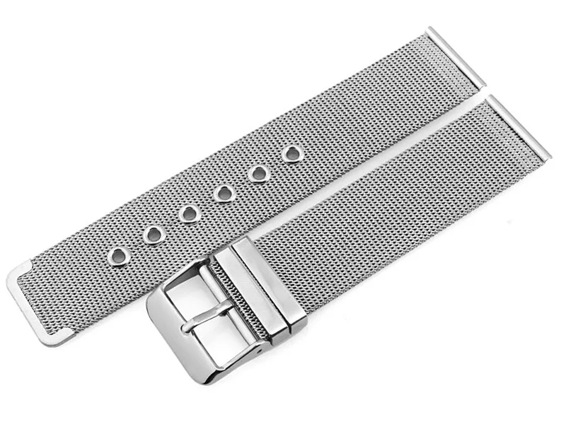 18mm 20mm 22mm 24mm Milanese Ultra Thin Steel Strap Universal Wrist Band 0.4mm Mesh Metal Bracelet Pin Buckle Watch Replacement