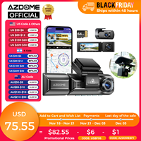 AZDOME M550 Pro 4K Dash Cam with Rear Camera Holder 5.8Ghz WiFi GPS 150FOV 24H Parking Monitor Car DVR 2/3-Channel Route Trackin