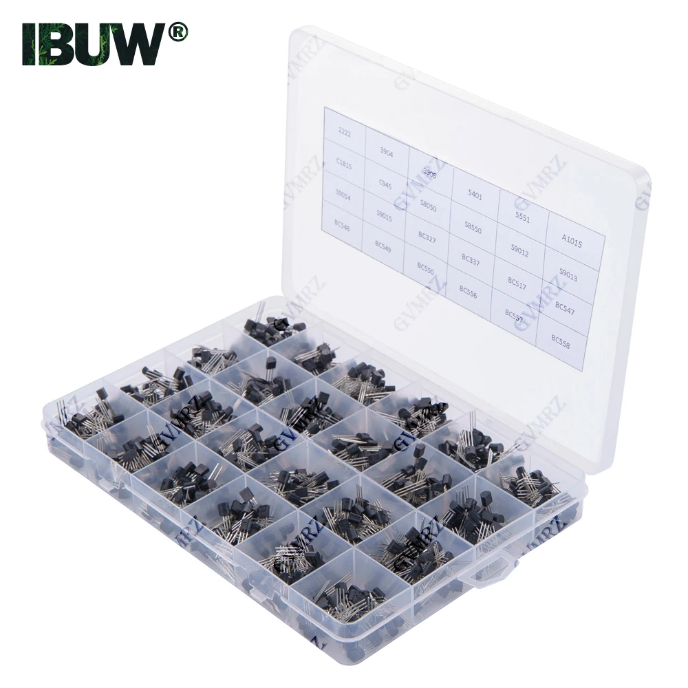 840PCS 24Values TO-92 Transistor Assortment Kit 2N2222 S8050 BC547 Box for Electronics DIY Projects