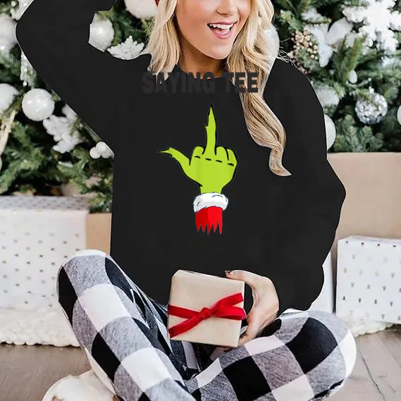 Funny Christmas Gear for Women & Men | Humor Xmas ELF Pullower Sweater Gift Holiday Party T-Shirt Christmas Pajamas Sweatshirt