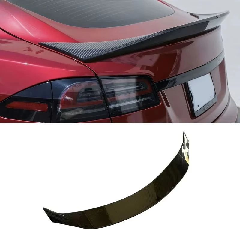 

Accessories Decoration V Style Dry Carbon Fiber Spoiler for Model S Rear Tail Wing Spoiler 2022 2023 2024
