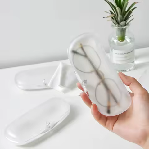 Transparent Portable Glasses Cases Waterproof Plastic Glasses Box Hard Reading Glasses Case Shell Case Sunglasses Protector Box