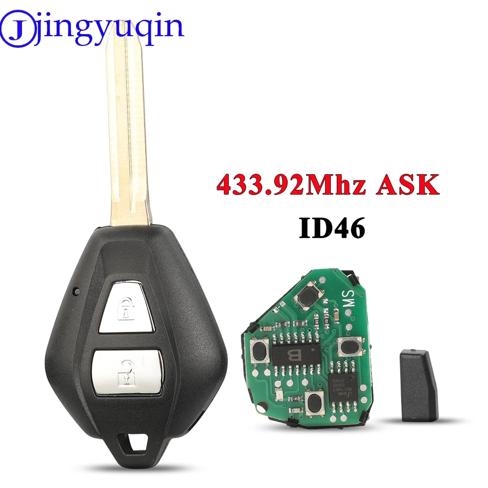 

jingyuqin 433.92Mhz With ID46 Chip ASK 2 Buttons Remote Car Key For ISUZU D-Max 2 Car Full Key