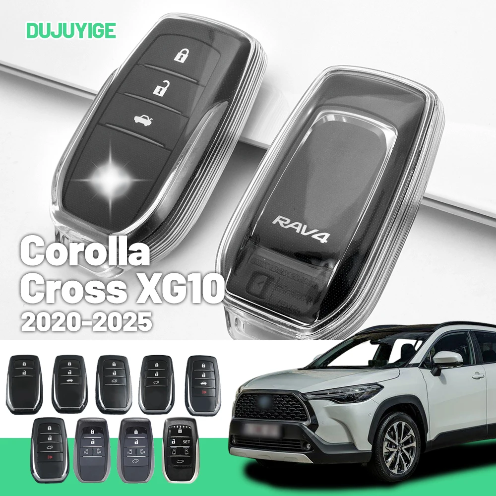 

Clear TPU Car Key Case For Toyota Corolla Cross XG10 2020-2026 Key Fob Cover Protector Shell Auto Accessories 2021 2022 2023