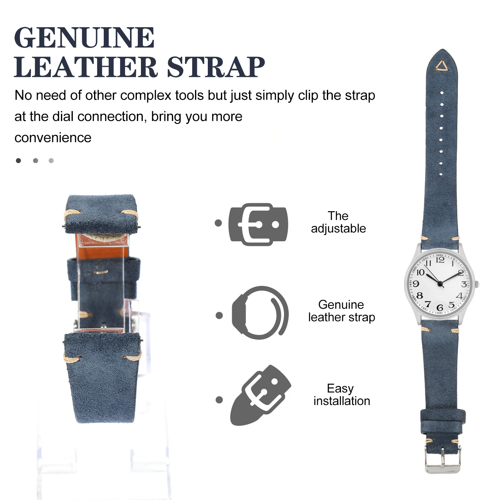 

Suede Strap Watch Straps for Men Band Fashion Replacement Watchstrap Man Watchband