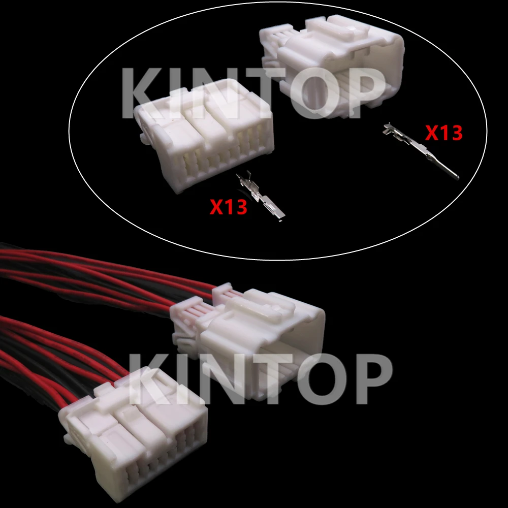 

1 Set 13 Pins Auto AC Assembly Plastic Housing Connector with Wires Auto Wiring Terminal Socket 6098-2788 6098-2784