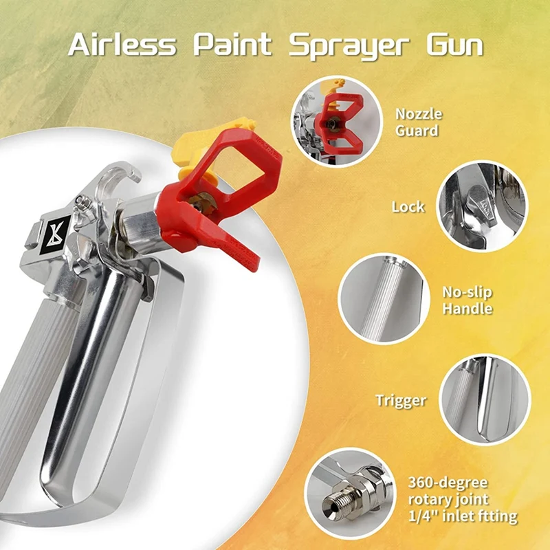 1 Uds. Máquina de pulverización de pintura sin aire de alta presión 3600 PSI con 4 juntas giratorias 211,515,517,621 y 4 filtros