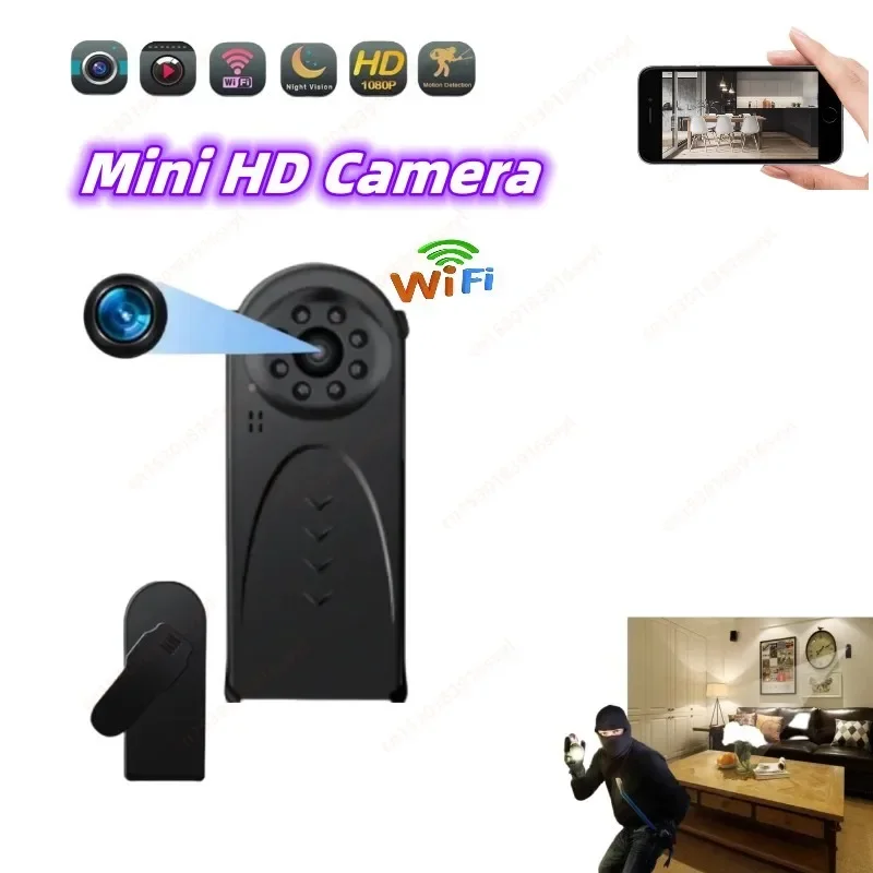 Portable 1080P HD Action Camera WIFI Hotspot Remote Viewing Motion Detection Video Recorders Back Clip Night Vision Sport Camera