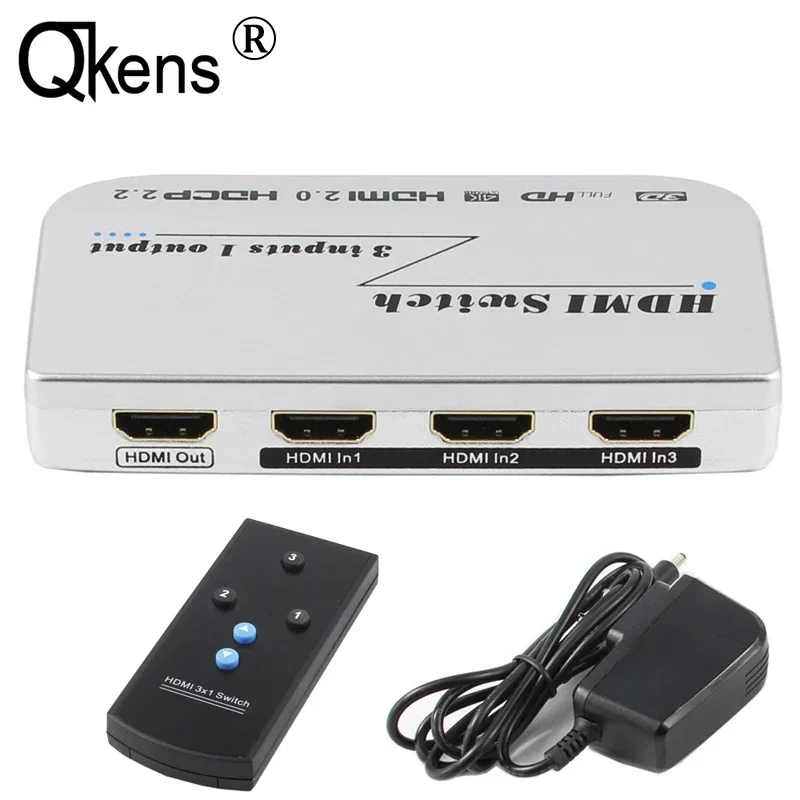 4k 60Hz HDMI Switch 3x1 3 In 1 Out HDMI 2.0 HDCP 2.2 3D 1080P Switcher for Mi Box Xbox PS3 PS4 Laptop PC To TV Monitor Projector