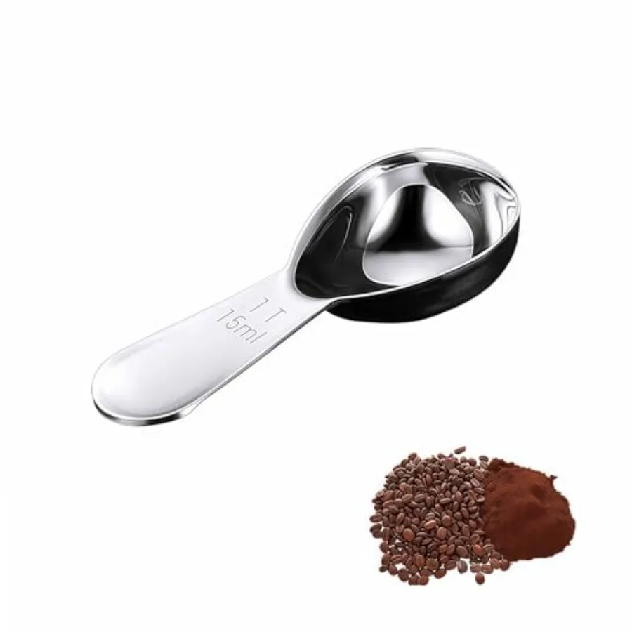 1 Tbsp 15ml Coffee Scoop, Stainless Steel Measuring Spoons for Coffee, Protein Powder, Sugar, Easy Read Laser Engraved Mark, Sh