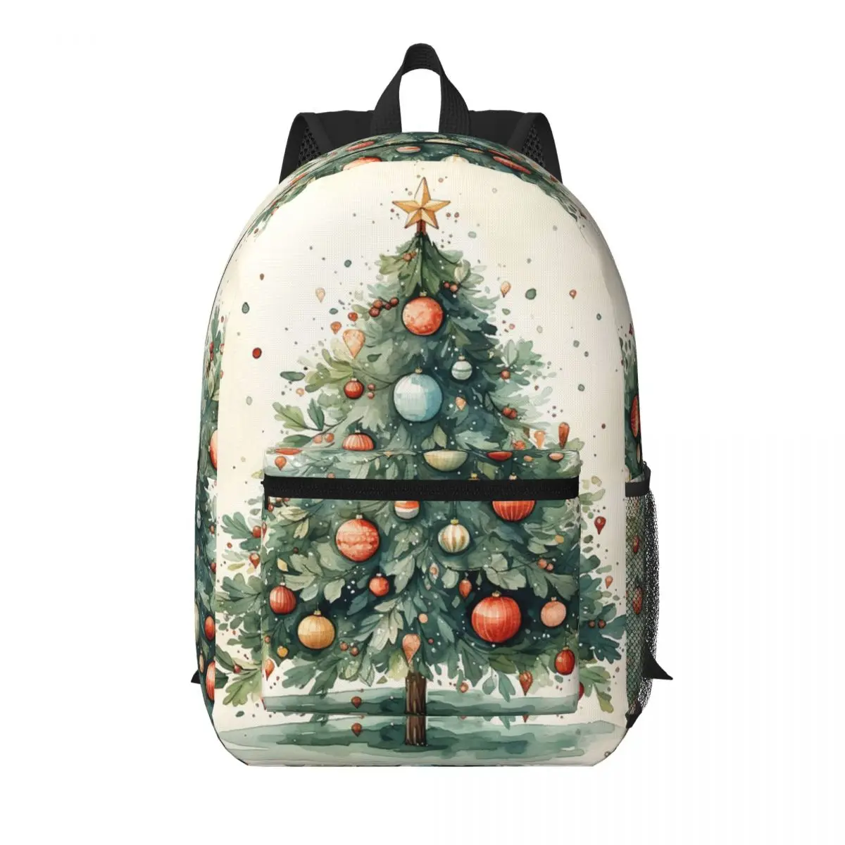 

Exquisite Christmas Tree Print Student Backpack School Bag Hiking Travel Daypack for Men Women Bookbag Shoulder Bags