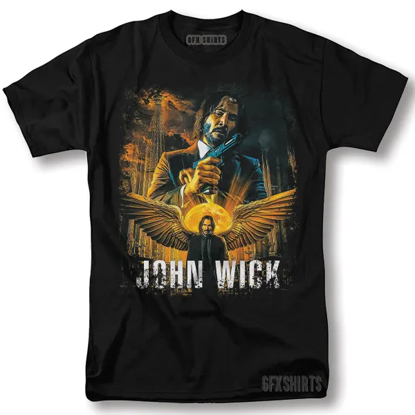 John Wick Camisa Filme Bailarina Clássico Retro Vintage Design Gráfico Camiseta