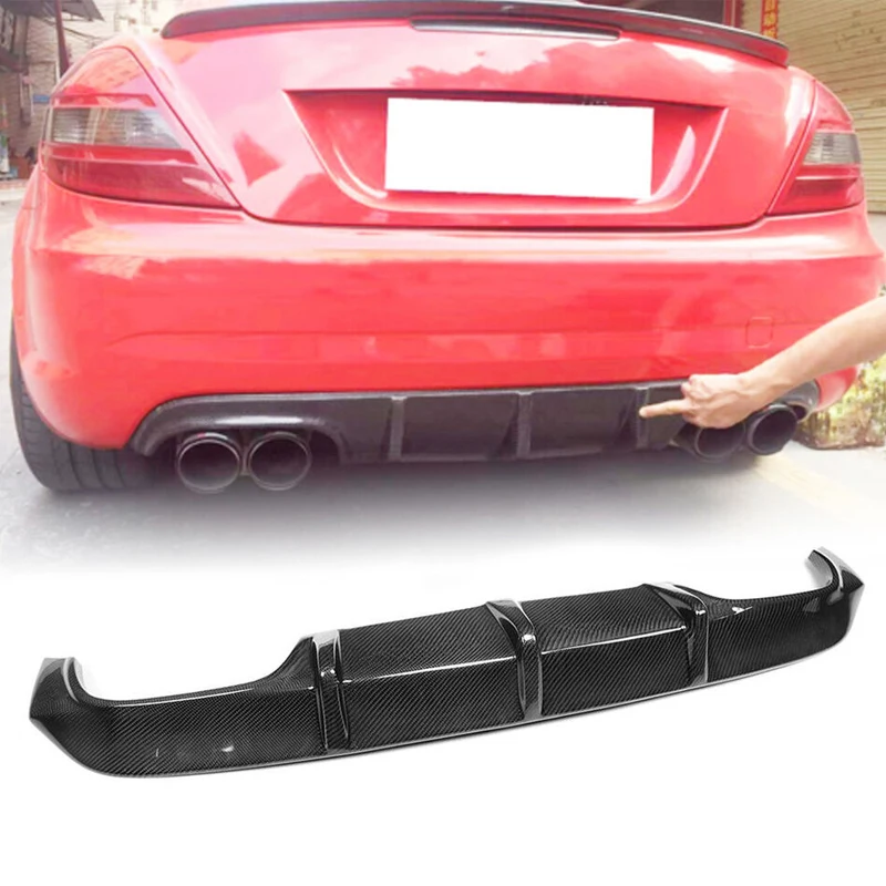 

Carbon Fiber Car Rear Bumper Diffuser Lip For Mercedes Benz SLK Class R171 SLK200 SLK300 2-Door 2004-2010 Rear Diffuser Body Kit