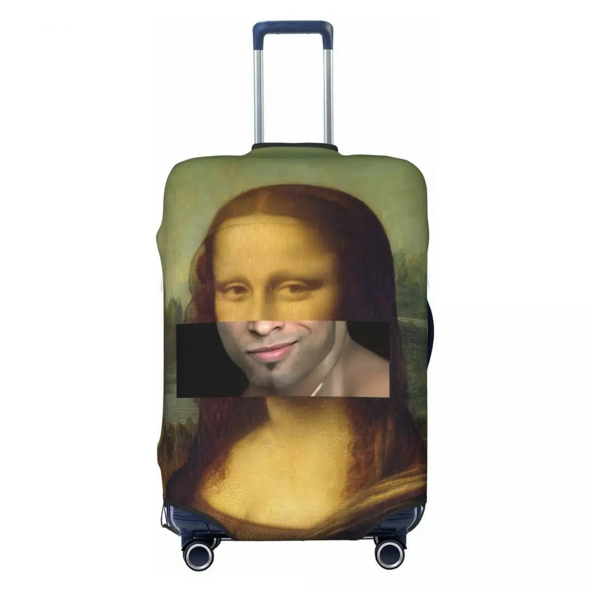 

Mona Lisa Ricardo Smile Print Luggage Protective Dust Covers Elastic Waterproof 18-32inch Suitcase Cover Travel Accessories