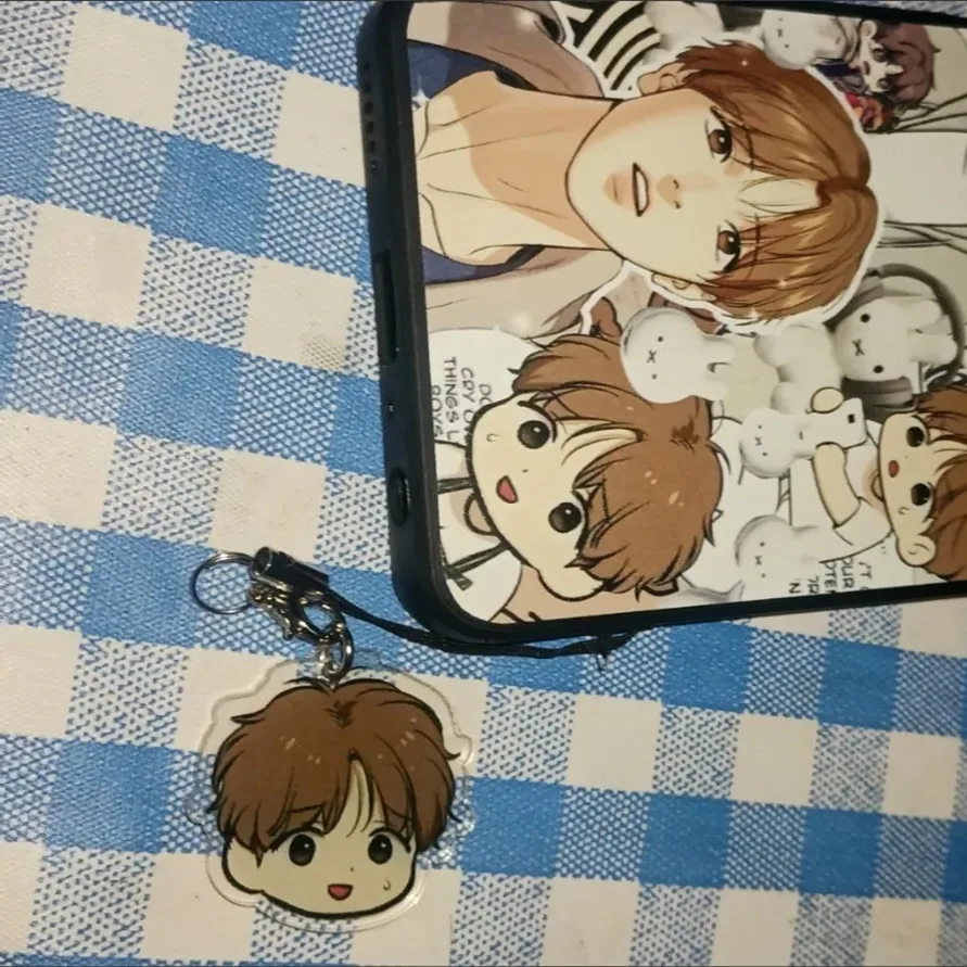 Korean BL Manwha Jinx Mobile Phone Lanyard Joo Jaekyung Kim Dan Acrylic Pendant Kawaii Straps Hanging Cute Rope DIY Decor Gift