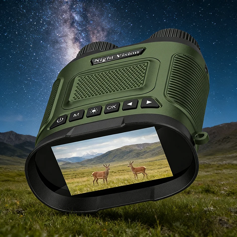 Binoculars Night Vision Telescope Rechargeable 2.5K UHD 8X Digital Zoom 4K Photo for Hunting Camping 2.5K UHD Video 40MP
