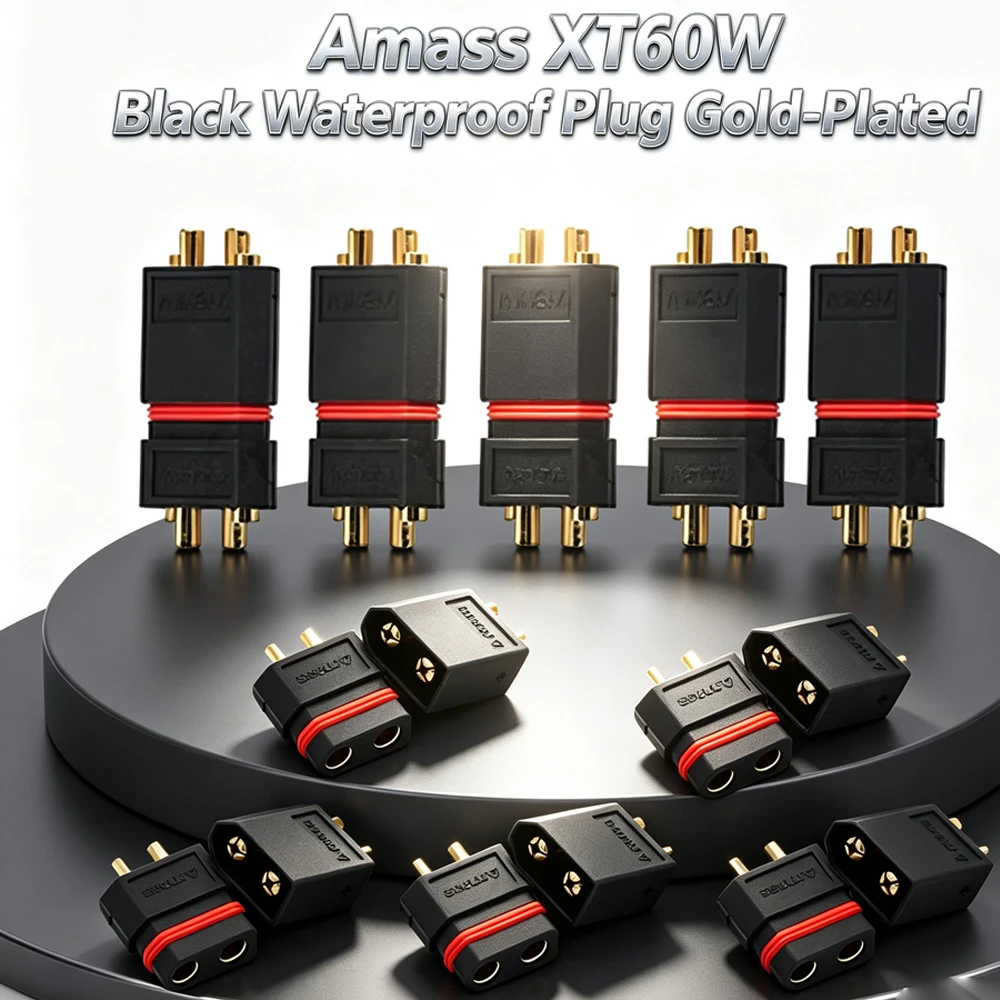5 /10/50 pair Amass XT60 XT60W Waterproof Plug Gold-Plated Bullet Connectors Male Female for RC Aircraft Drone Car Lipo Battery