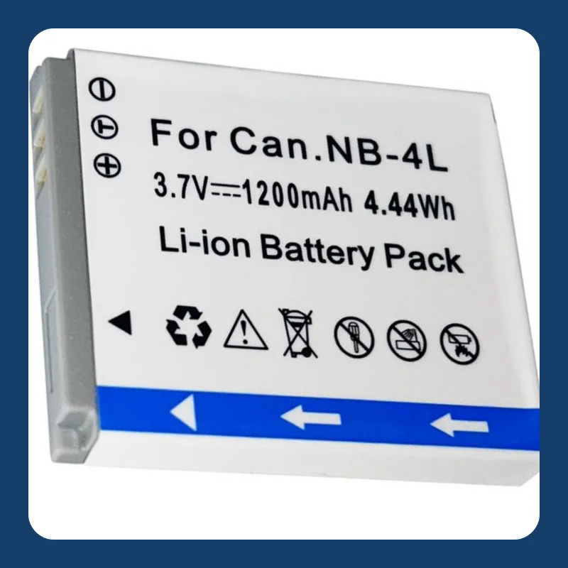8PCS 1200mAh NB-4L Akku für Canon IXUS 130/115/220/110/117/100/230/120 Ersatz Li-Ion Akku mit Überladeschutz