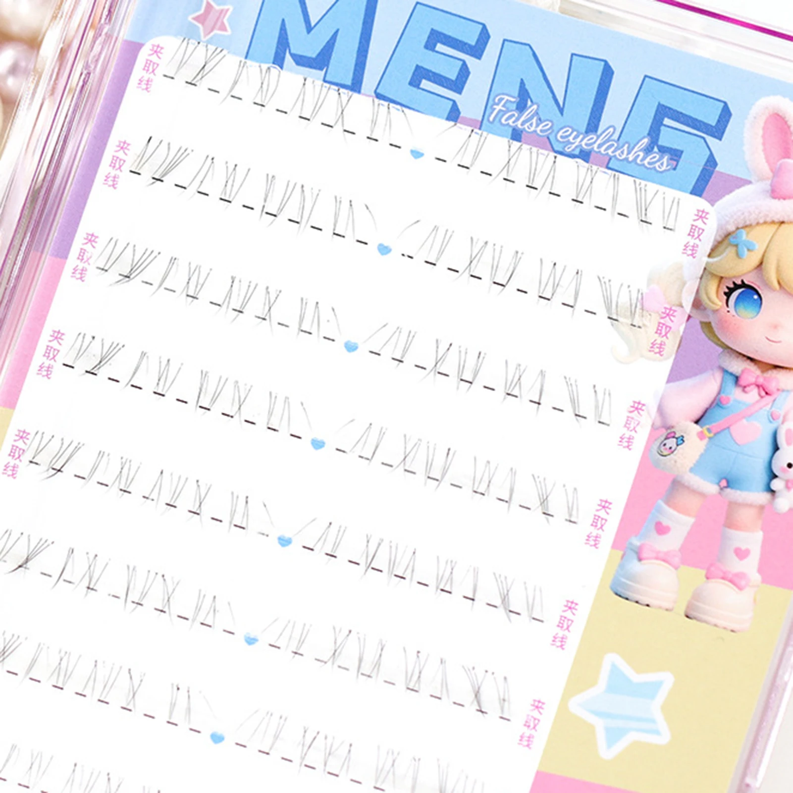 Sztuczne rzęsy do dolnej powieki bez kleju, naturalne, segmentowe, efekt wróżki, rzęsy do dolnej powieki w stylu manga, narzędzie do makijażu rzęs.