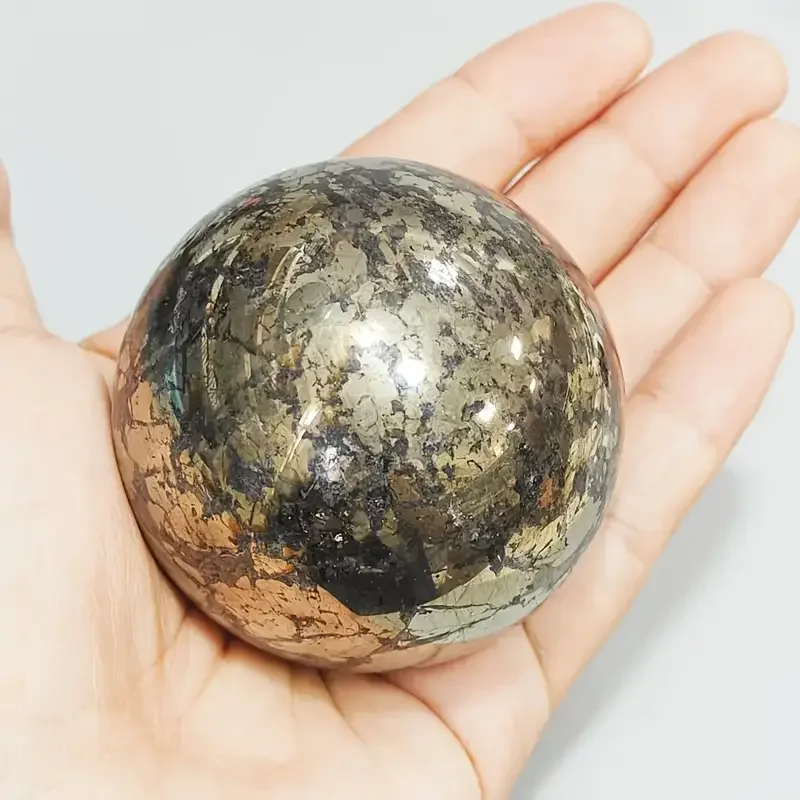 High Quality Natural Pyrite Sphere Ball, Crystal Ball Polished Stone Mineral Collection Gemstones For Home Decor Gift