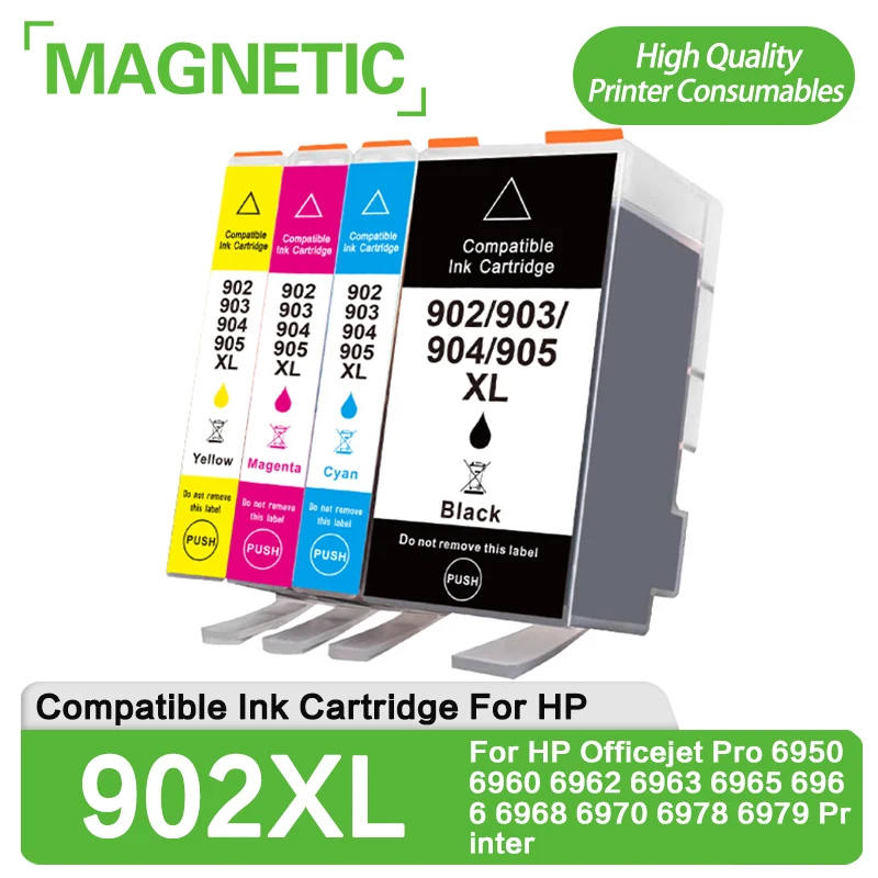 For HP 902 903 904 905 XL Full Ink Cartridge For HP Officejet Pro 6950 6960 6962 6963 6965 6966 6968 6970 6978 6979 Printer