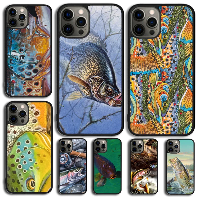 Brown Trout Fishing Phone Case Cover For iPhone 17 Air 15 13 Pro Max 16 14 Plus 11 12 Apple max
