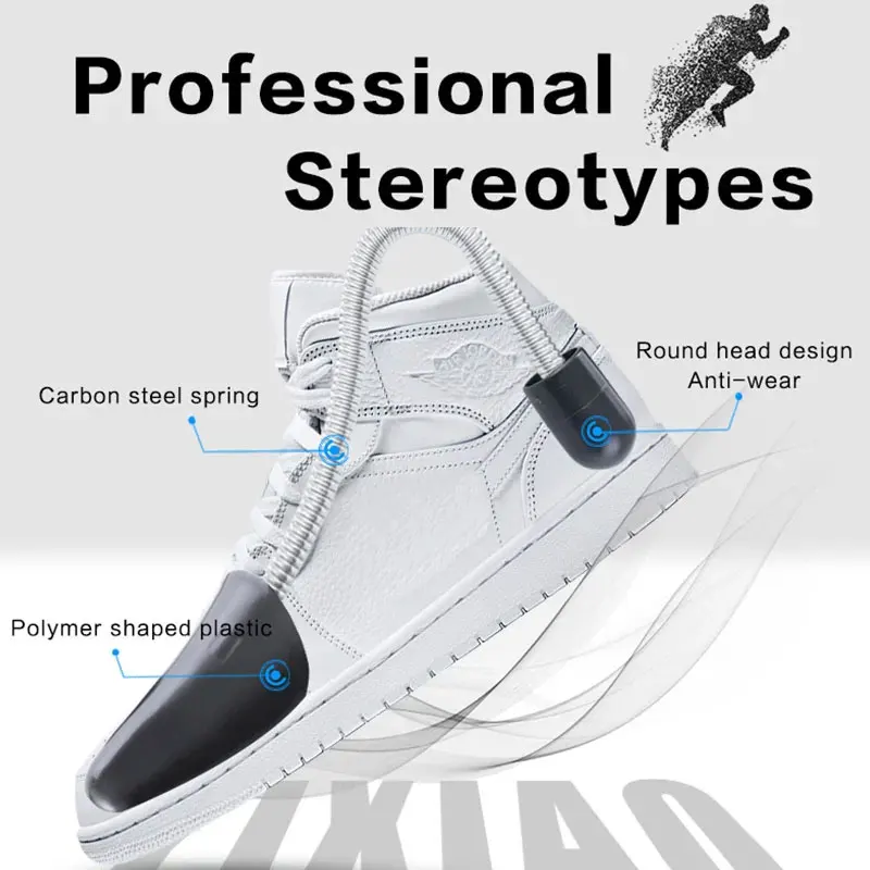 1/4 Pairs Plastic shoes Holder Stretcher Shaper Adjustable Length Shoe Trees Support Prevent Deformation Wrinkle Crease Lasts