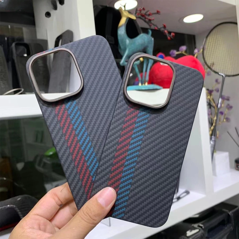 

New Genuine Aramid Fiber For IPhone 14 Pro Max Ultra Thin Business Phone Carbon Fiber For IPhone 14 Plus Hard CASE Cover