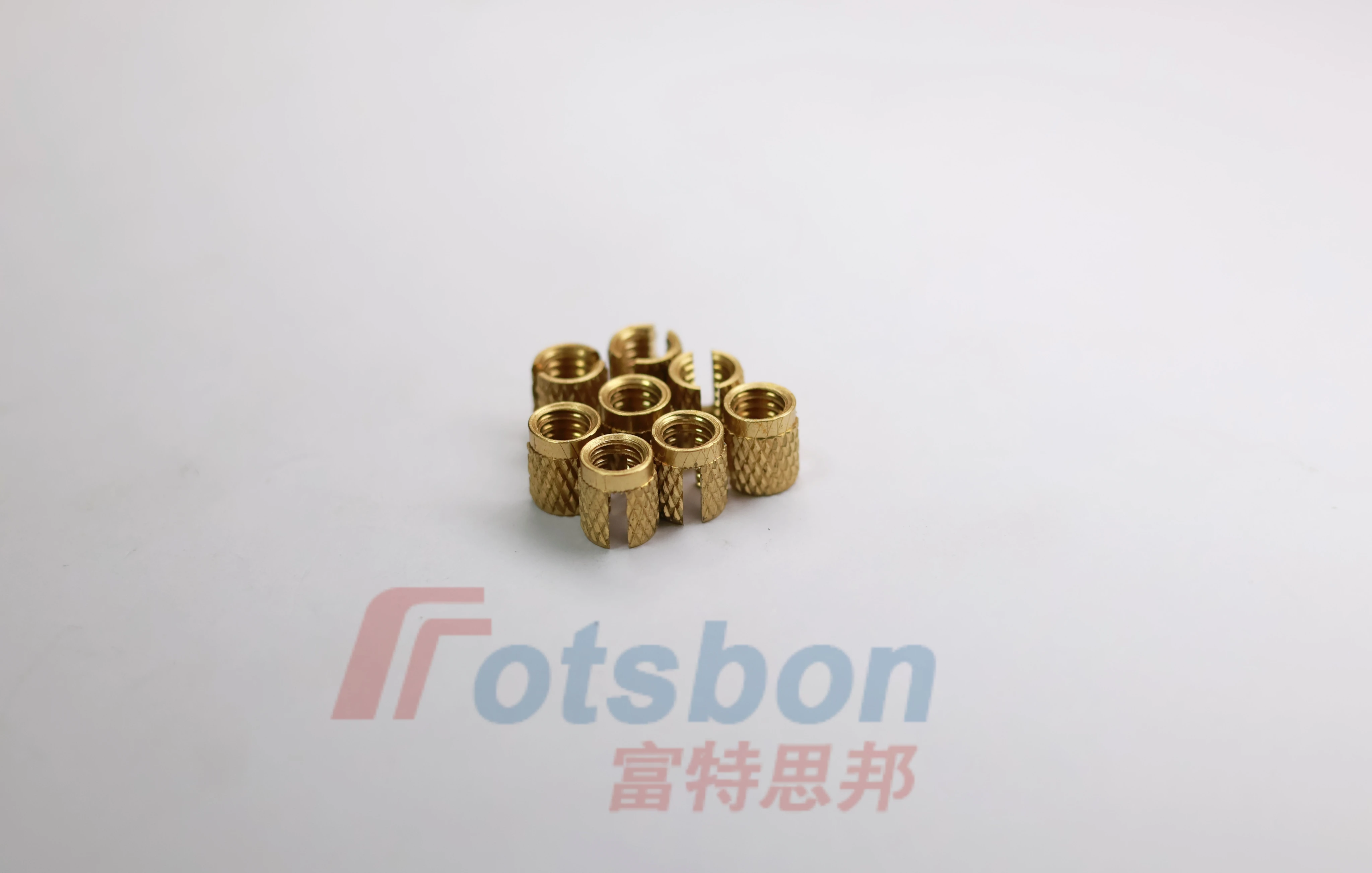 Press-In Threaded Inserts Brass Knurled Nuts PPB/PPA-032-1/2Hot Melt Copper Or Aluminum Inch Injection Slot