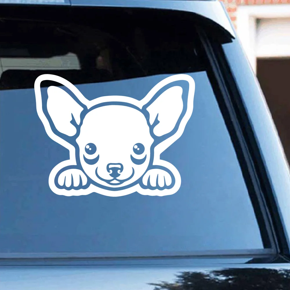 Doggie Adorable Pet Head Decals Car Accessories Decorative Animal Graphics Stickers for Door Window Body