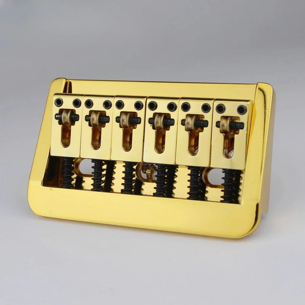 

Регулируемый гитарный мост для 6-струнных электрических медных фиксированных седел, цинковый блок, пространство для струн 10,5 мм