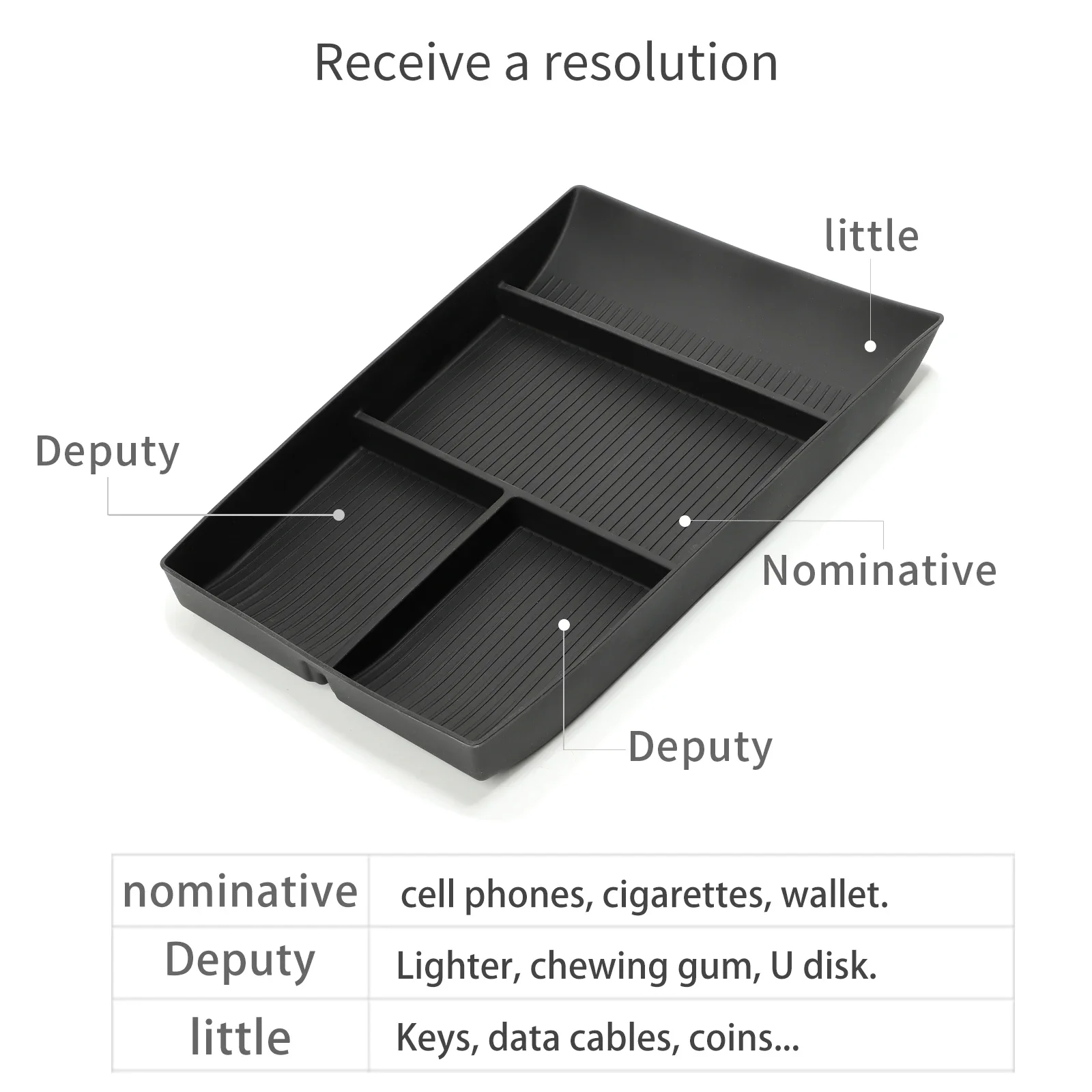 Center Console Storage Box Car Central Lower Layer Tray Silicone Accessories Tidying For Lexus RZ 2023 2024 6