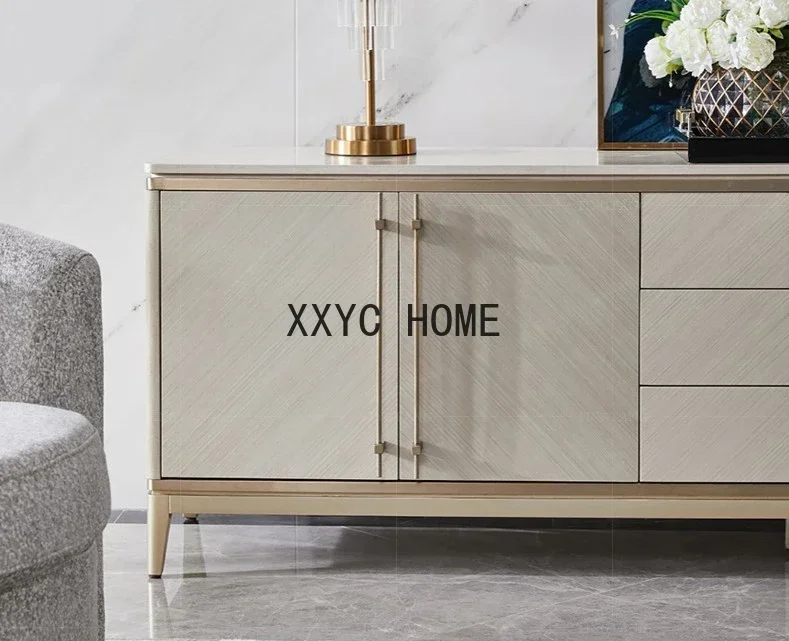 خزانة تلفزيون من الخشب الصلب لغرفة النوم، خزانة سمعية وبصرية راقية، خزانة أفلام وتلفزيون حديثة، أثاث إبداعي