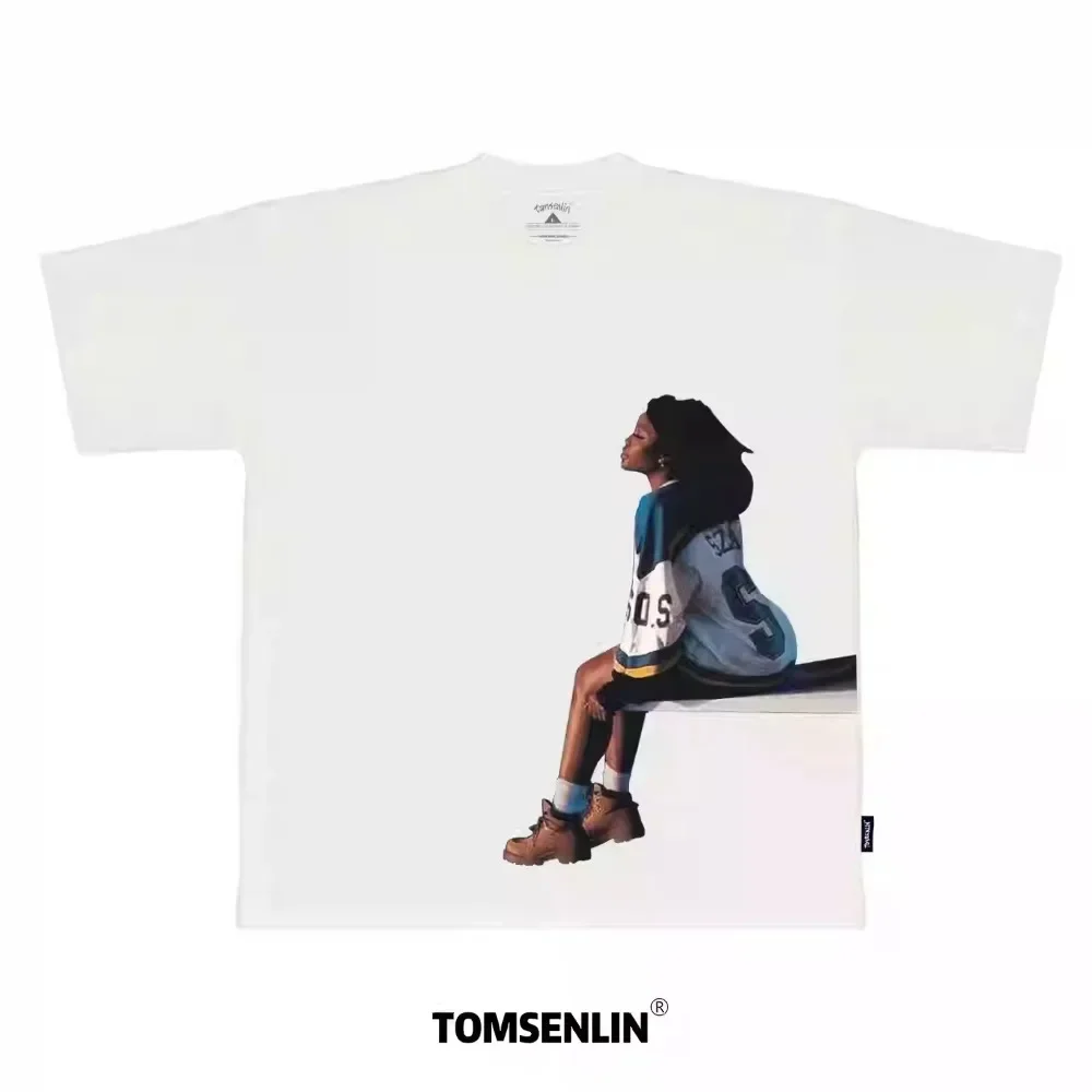 

Rapper SZA CTRL X SOS Album Print T Shirt Women Vintage Punk Hip Hop Harajuku Girl's TShirt Fashion Casual T-Shirt Men Top