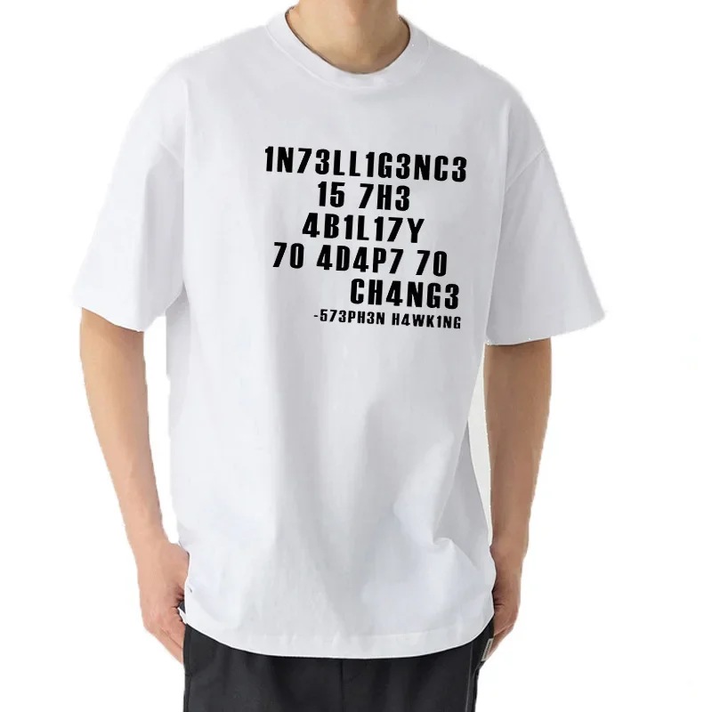 

Hot-selling Fashionable Men's Intelligence Is the Ability to Adapt to Changes. Satirical 3D Printed T-shirt, Humorous T-shirt, S