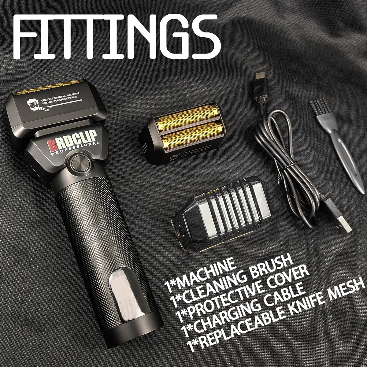 Reciprocating Shaver Men's Home 5-Knife Mesh Whitener LCD Digital Display Beard Trimmer Haircut Machine BRDCLIP FK705