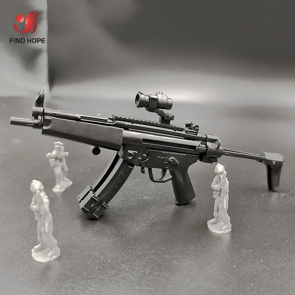 1/6 Scale 4D HK MP5 Submachine Toy Gun Model Puzzles Building Bricks Weapon Military For 12\'\'Action Figure