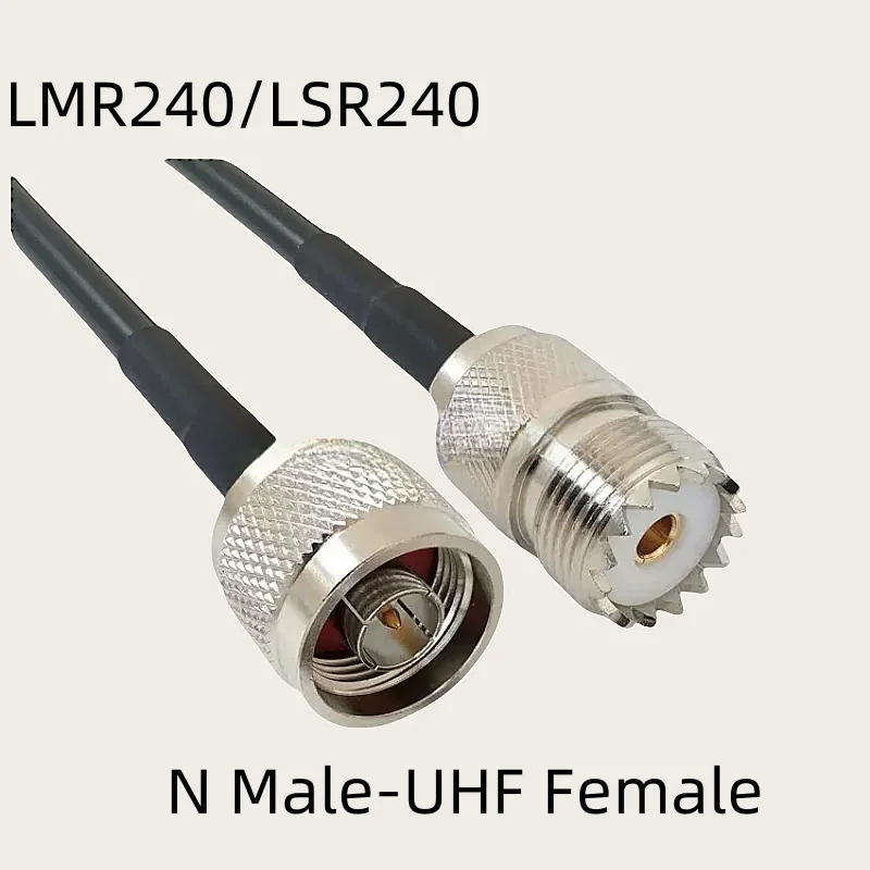 LMR240 SO239 PL259 UHF to N Male plug & female jack Adapter LSR240 50-4 LMR-240 50 ohm RF Coaxial Cable