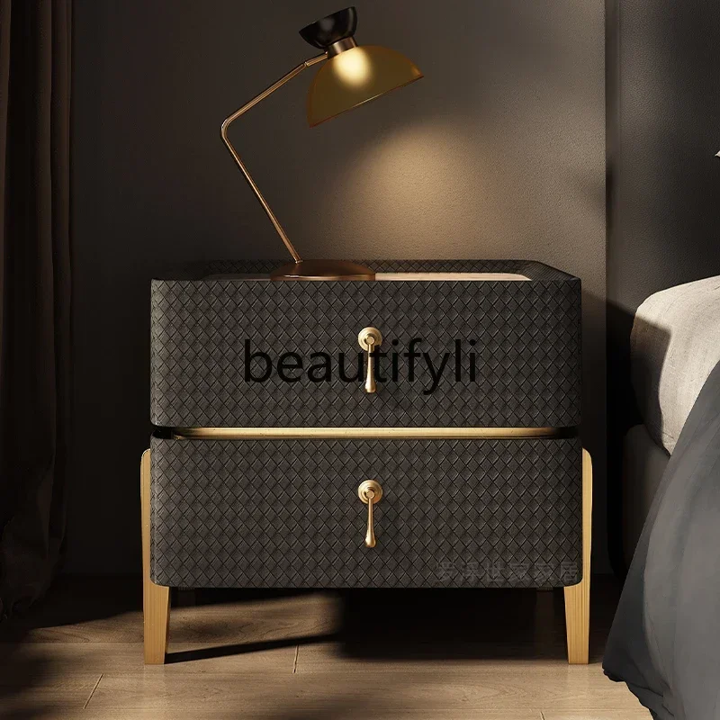 G  bedside table liht luxury hih-end solid wood slate bucket cabinet bedroom bedside table storae locker