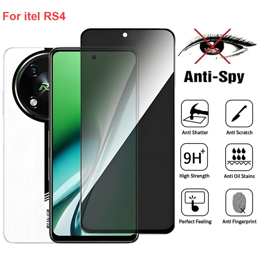 

Для itel RS4 S666LN антишпионская защитная пленка из закаленного стекла для экрана, совместимая с itel RS4, полное покрытие, пленка для телефона