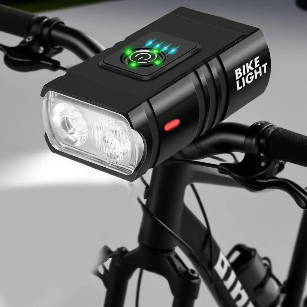 Aluminum Alloy LED Bike Front Light Bright Light Smart Sensor Bicycle Front Lamp USB Rechargeable Waterproof