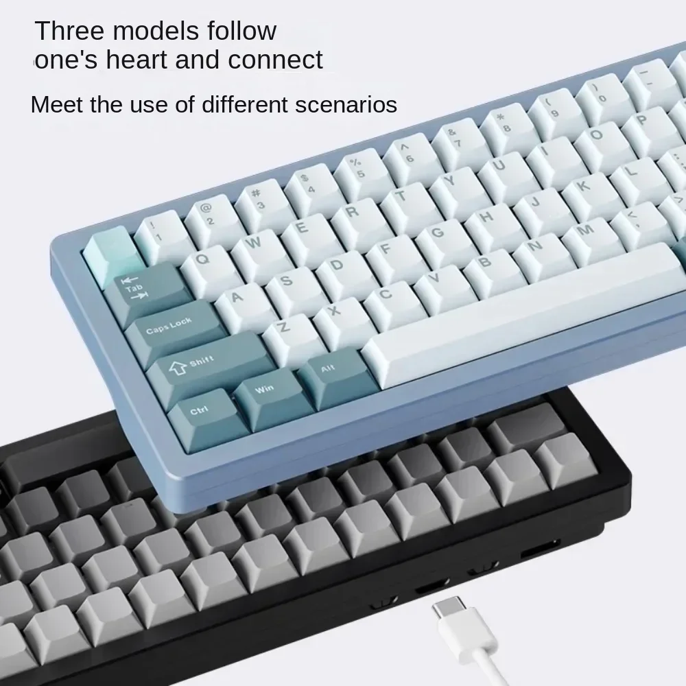 XINMENG-Kit de clavier mécanique en aluminium A66, mode Leic-mode personnalisé, structure de joint remplaçable à chaud, voix HIFI RVB avec bouton de jeu