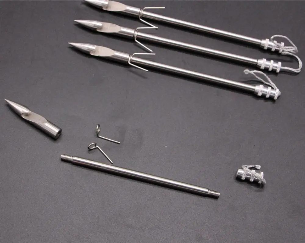 10/20pcs stainless arrowhead slingshot hunting fishing arrows hunting shooting ammo Semi-automatic fishing slingshot accessories view 6