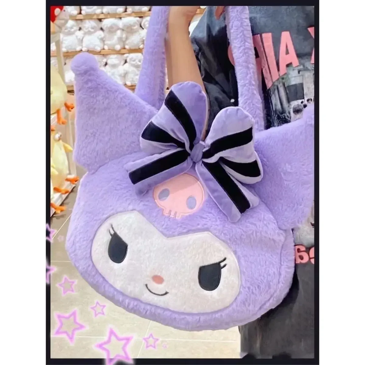 New Cute Coolomey Handbag Autumn and Winter JK Sanrio Plush Shoulder Bags for Girls High Capacity