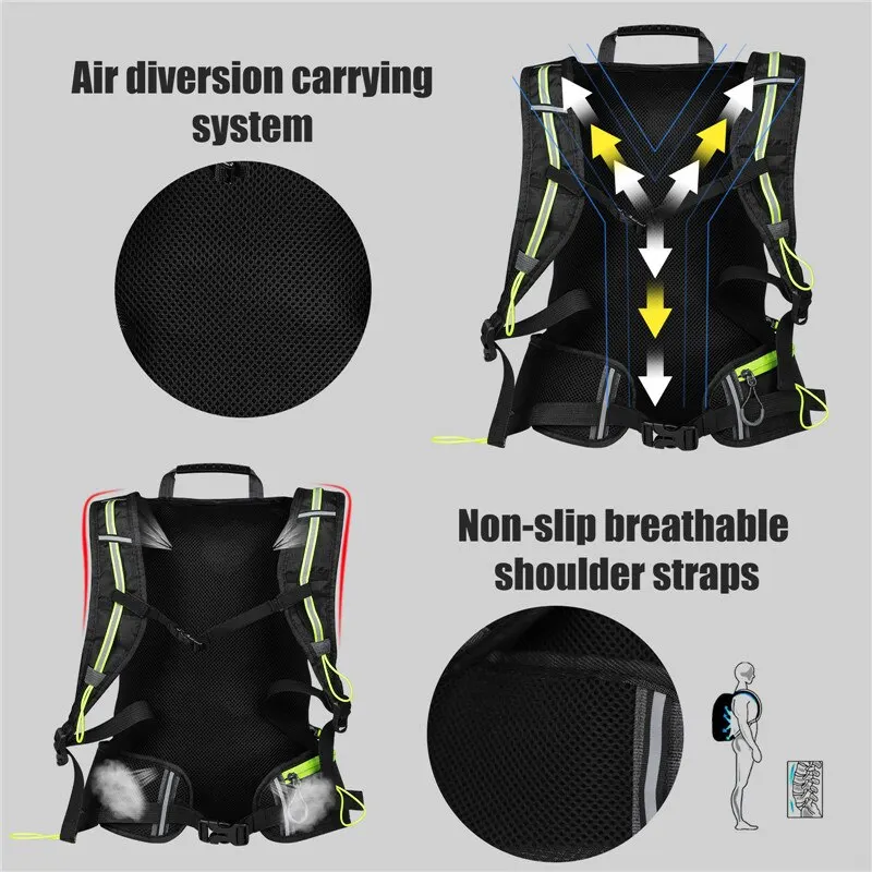 WEST BIKING 16L Cycling Backpack Portable Breathable Ultralight Bicycle Bag Outdoor Sport Climbing Travel Hiking Hydration Bag