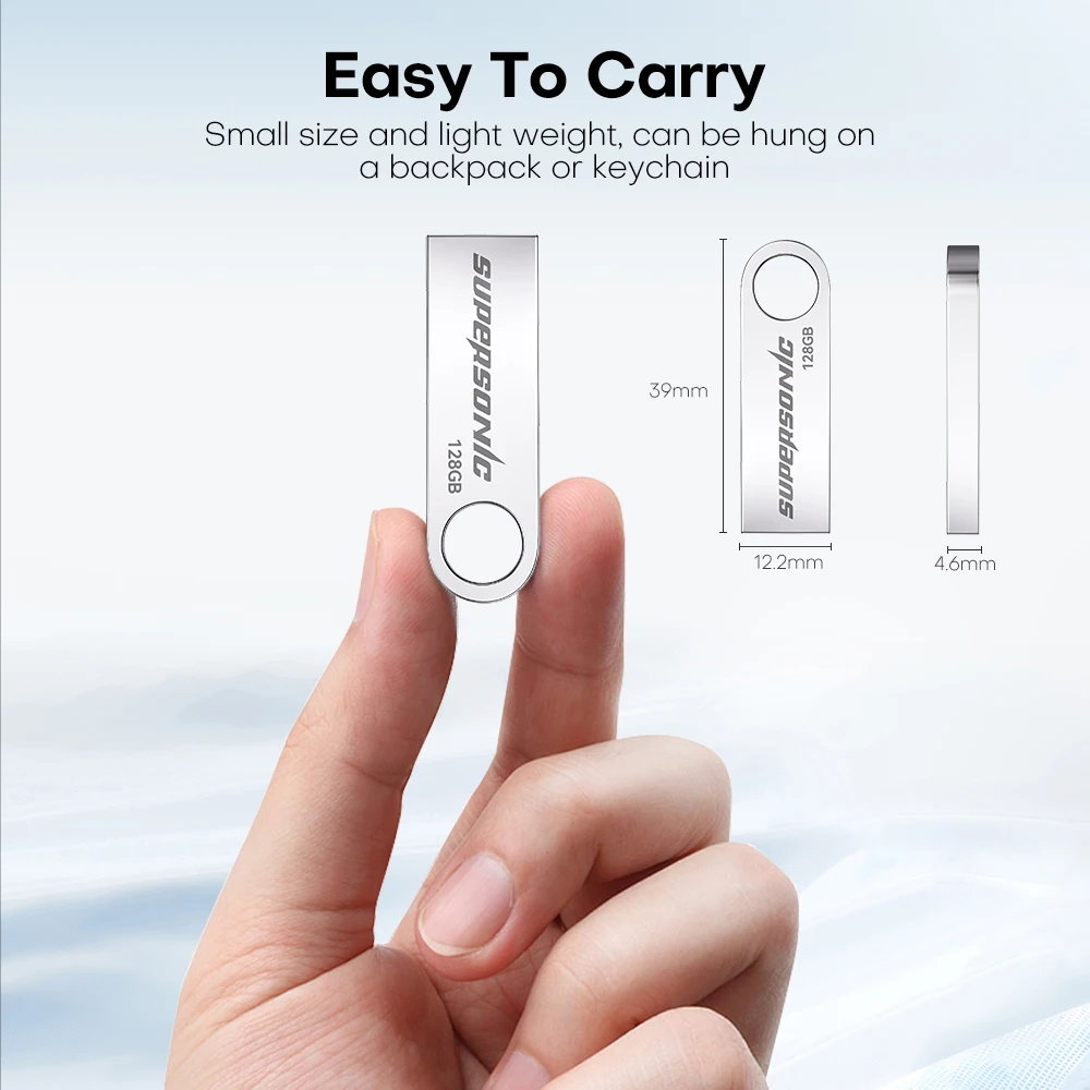 Supersonic USB-Flash-Laufwerk 2.0 High Speed Key USB Memory Stick Tragbarer Pen Drive 16G 32G 64G 128G Mini-USB